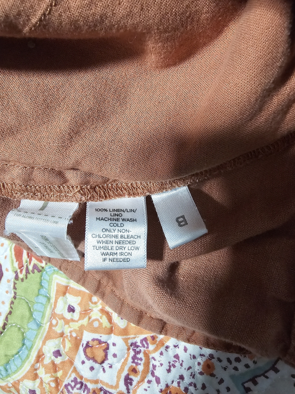 LOFT Linen Drawstring Shorts in Rust - Picture 8 of 8